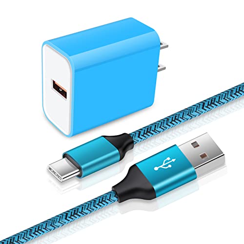 18W Android USB Fast Wall Charger with Type C Cable 6FT for Samsung Galaxy A53 5G A13 A15 A14 A54 A34 A25 A23 A73 A33 S24 S24+ S23 S22 Ultra S21 FE S20 Z Fold5 4 Z Flip5 4 A03s A32, Phone Charger Cord