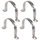 Keadic 30Pcs M90 Two Hole Strap U Bracket Tube Strap Tension Clips Stainless Steel Heavy Duty Rigid