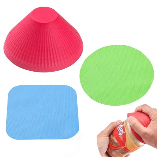 Abrebotellas de goma - Abrebotellas antideslizante, herramienta multifuncional para abrebotellas, herramienta de cocina, agarrador de goma para personas mayores, apto para la mayoría de