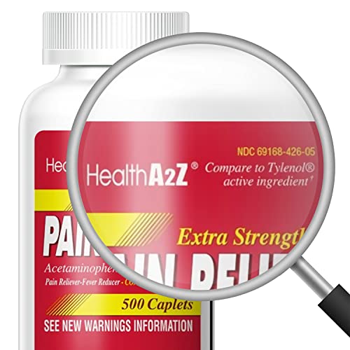 Healtha2Z Extra Strength Pain Relief, 500 Caplets, Acetaminophen 500Mg #TOP1