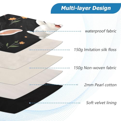 Funda para portátil 13-14 pulgadas impermeable diseño conejo miniatura 4