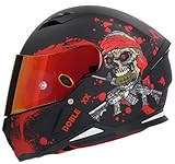 Casco Integral Shiro SH Hunter Rojo con Visera Color y pinlok incluidos Talla M