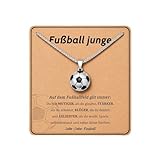 Fussball Fußball Geschenke Jungen Kette, Fussball Fußbälle Geschenke für Kinder Teenager 18 16 15 13 Jährige Jungs Sohn Enkel Geburtstagsgeschenk Kommunion Konfirmation Ostern Weihnachtsgeschenke