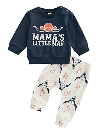 Image of Lily.Pie Newborn Baby Boys Funny Bodysuits with Leggings Caps 3pcs Outfit Clothes (6-12 Months, White-Little Man)