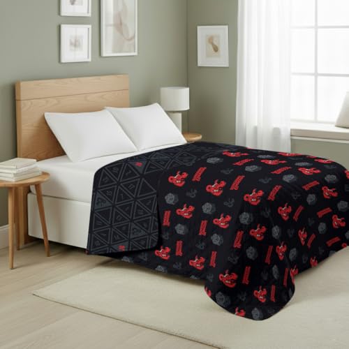 Northwest Dungeons & Dragons NAT D20 Full/Queen Quilted Blanket Comfy Throw Soft Lightweight Bedding for Bed or Couch 90 x 90 inches