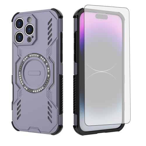 Coque iPhone 16 Pro Max violette Asuwish avec protection d'écran en verre trempé