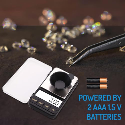 Image of Atom XS Electronic Pocket Digital Scale 300Gms x 0.01Gms | Digital Jewellery Scale | Atom XS A 105 Pocket Scale.,Black And White