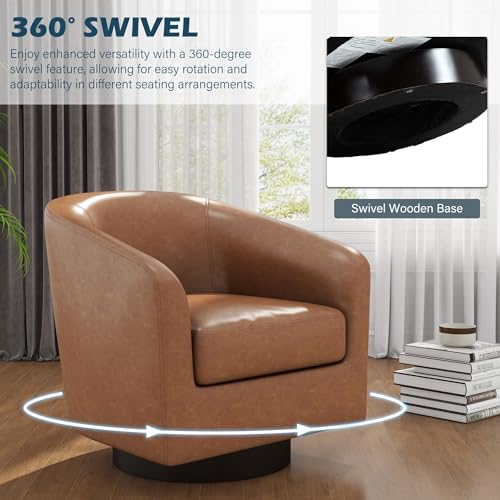 UIXE Faux Leather Swivel Chairs