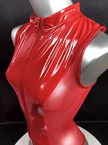 [komanakomi] SM コスプレ レオタード ハイレグ エナメル フェイクレザー - 画像2