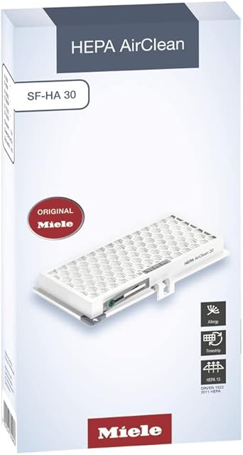 Miele 9616270 SF-HA 30 HEPA13 Timestrip Filter for S2000/S7000/Classic and Dynamic Series, White