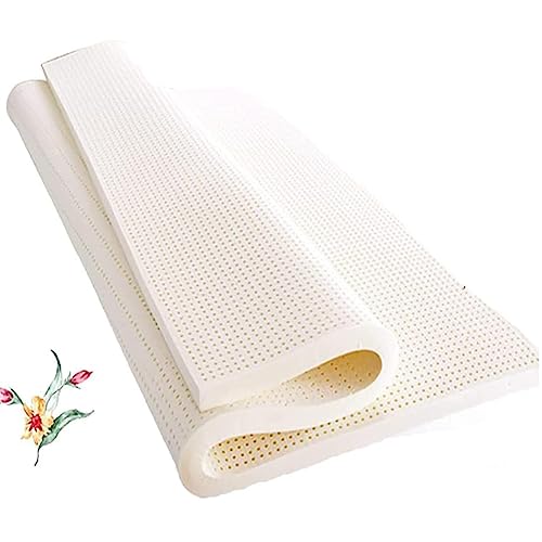 Cubrecolchón de látex natural transpirable y cómodo de espuma viscoelástica de 90 x 190 cm