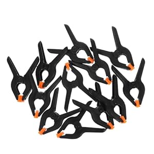 Mipcase 12 Stück Federzwingen Plastik Schwarz