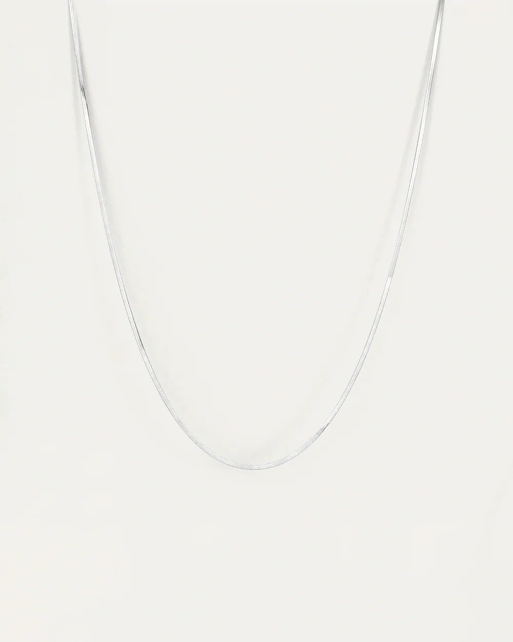 JENNY BIRD Zeina Slim Flat Snake Chain Necklace | High Polish Gold, Lobster Clasp | Sleek, Chunky Designer Jewelry for Women - Image 2