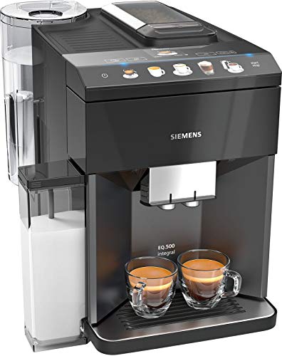 Preisvergleich Produktbild Siemens EQ.500 Integral Espressomaschine, Schwarz, 1,7 l, vollautomatisch, freistehend, Espressomaschine, 1,7 l, integrierte Mühle, 1500 W, Schwarz