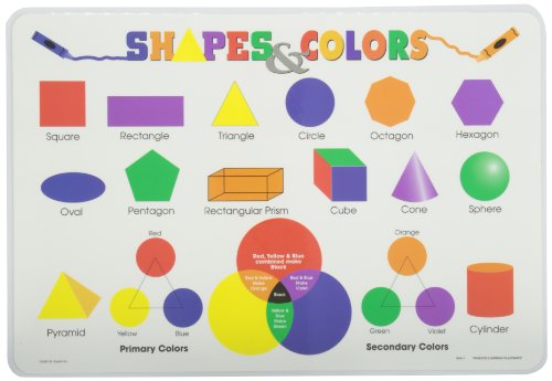 Painless Learning Shapes and Colors Placemat Large