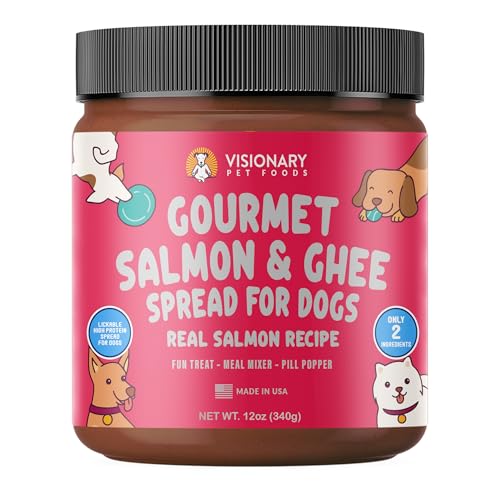 Visionary Pet Foods Salmon Meat Spread - Healthy Dog Treat - Alternative to Dog Peanut Butter