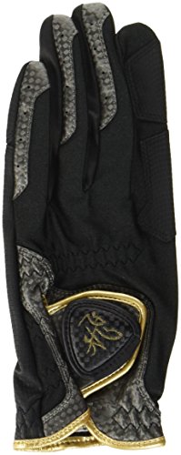 Leader Media Techno TOBIEMON (Toviemon) Hiemon Gate Gloves for Golf (wear on The Left) for Smartphones Made in Japan Using Materials S Size (21~22 cm) Black