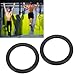 XHTLLO Black ABS Anti Slip Adjustable Fitness Rings, Polyester Ribbon Pull Up Exercise Rings for Gymnastics Training