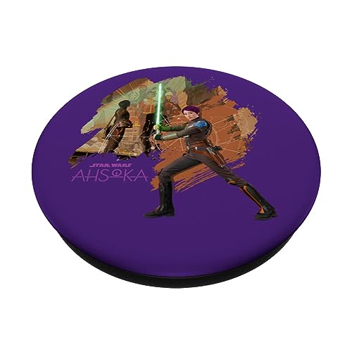 Star Wars Ahsoka Part Two Sabine Wren Mural and Lightsaber PopSockets Swappable PopGrip, Black - Image 2