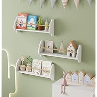 AVC Designs Kids Wall Shelves Set of 3 Floating Shelves Kids Bookshelf Children