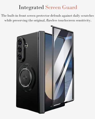 Coque Samsung Galaxy Z Fold 7 avec protection charnière et support ring noir - 3