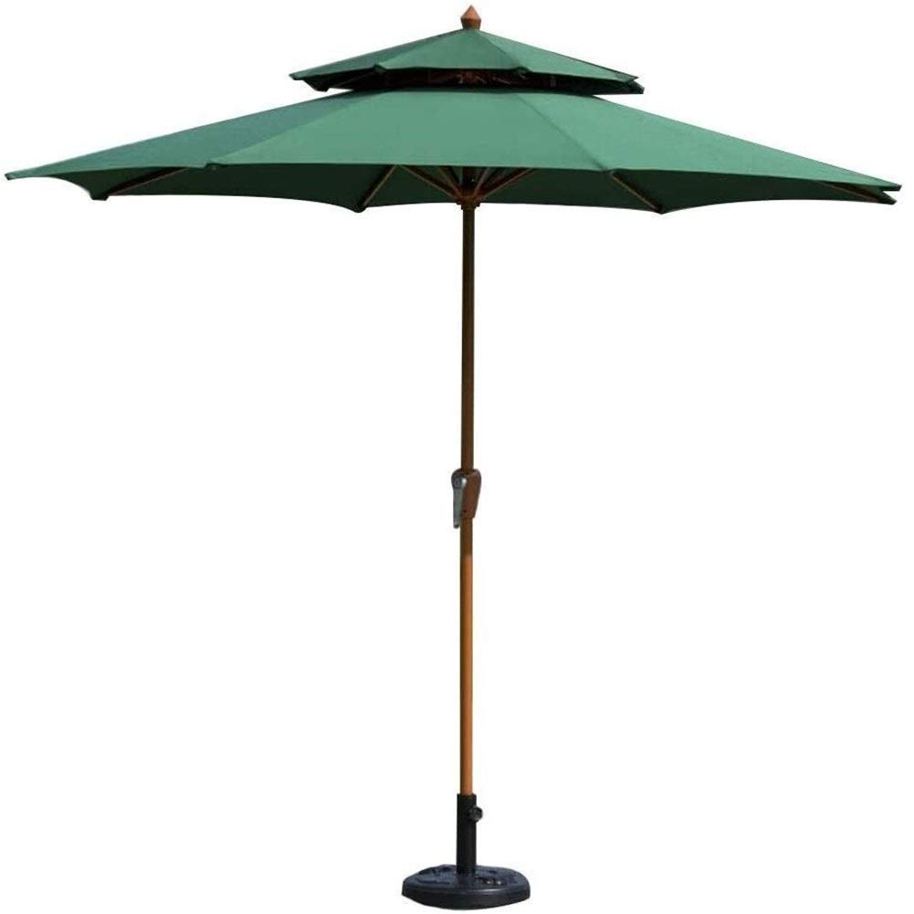 HCZKIUJY Outdoor Garden Parasols Parasols Outdoor Patio Garden Market Table Umbrella, Portable Sun Shade Umbrellas for Poolside, Deck, Backyard, Pool, Beach, 2.7M Round