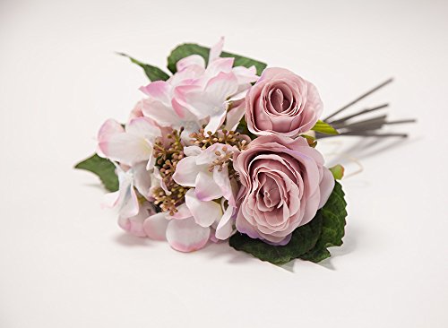 Perle Rose Bouquet 9 têtes 2 couleurs Mariage Table événements rose Cover