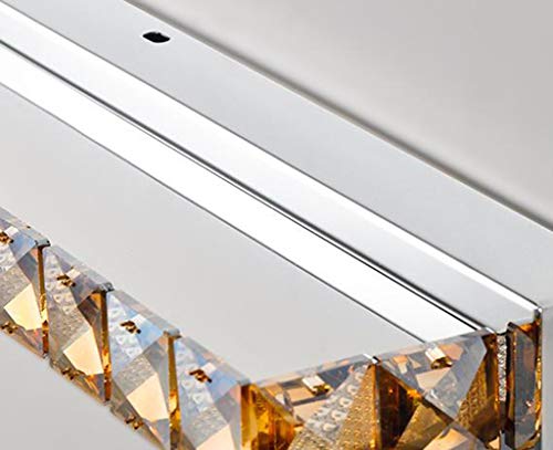 Lampe de miroir de bain LED cristal champagne or 6W éclairage blanc
