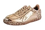 ROXY-ROSE Women's Glitter Metallic Holographic Sparkle Sneakers Casual Flat Sneakers with Bright...