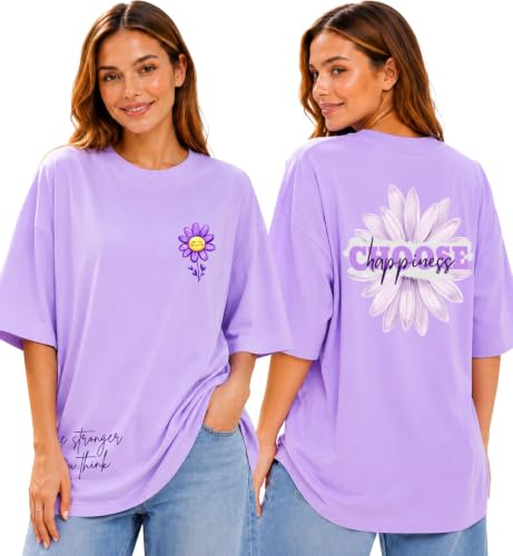 Image of London Hills Tshirt for Woman | Oversized Tshirt for Women | T Shirt for Womans | Graphic T Shirt for Women Pure Cotton | Tops for Woman Western, Printed Oversized Loose Fit Plus