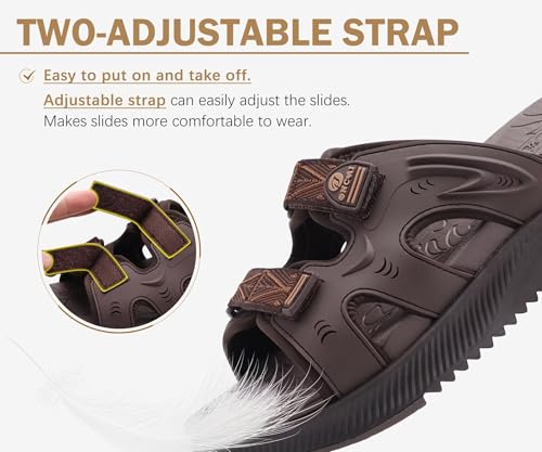 Image of ONCAI Womens Orthotic Sandals Ladies Recovery Walking Slides Arch Support Plantar Fasciitis Comfort Orthopedic Soft Cushion Summer Adjustable Sandalias Size 6-12