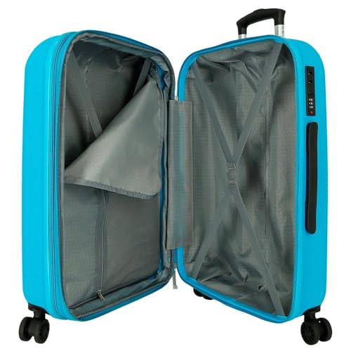 Valise soute légère Roll Road Menorca turquoise 46x65x24cm extensible - 5