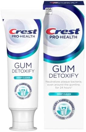 Crest Pro-Health Gum Detoxify Deep Clean Toothpaste 2.6 oz - Anticavity, Antibacterial Flouride Toothpaste, Clinically Proven, Gum and Enamel Protection, Plaque Control