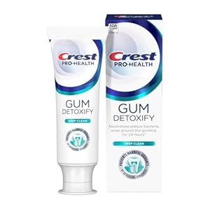 Crest Professional-Well being Gum Detoxify Deep Clear Toothpaste 2.6 oz – Anticavity, Antibacterial Flouride Toothpaste, Clinically Confirmed, Gum and Enamel Safety, Plaque Management