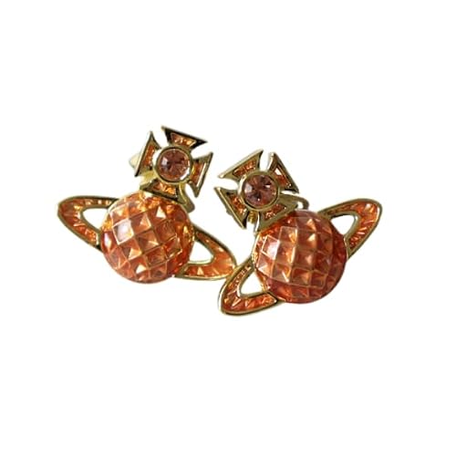 Vivienne Westwood ���B���B�A���E�G�X�g�E�b�h �s�A�X Mashita Bas Relief Earrings �}�V�^ �o�X�����[�t 6201038G ���f�B�[�X �X�^�b�h �I�[�u �X�g�[�� �A�N�Z�T���[ �����p (Gold/Orange)