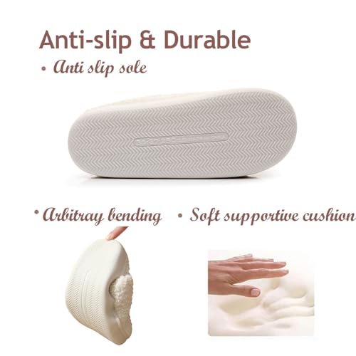 Embroidered Womens Mens Slippers Puffy Soft Comfortable Non Slip Slides Winter Indoor Flat Warm House Slippers4