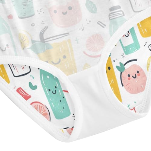 ZZKKO Summer Drinks Girls Underwear Toddler Panties for Girls Comfort Brief Size 2-8T4