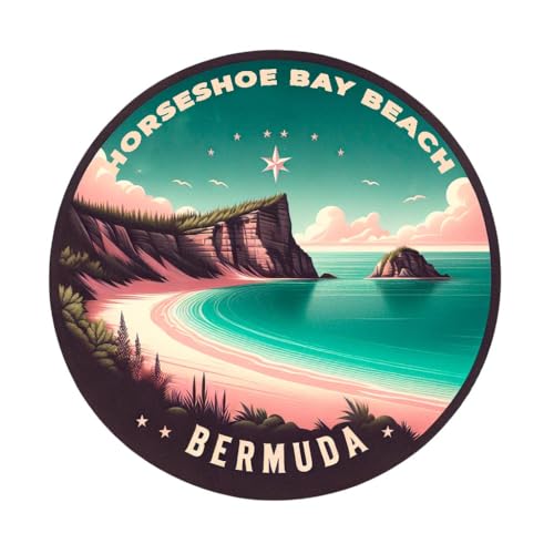 Horseshoe Bay Beach Bermuda Souvenir Destination Decorative Flat Magnet 2-Inch