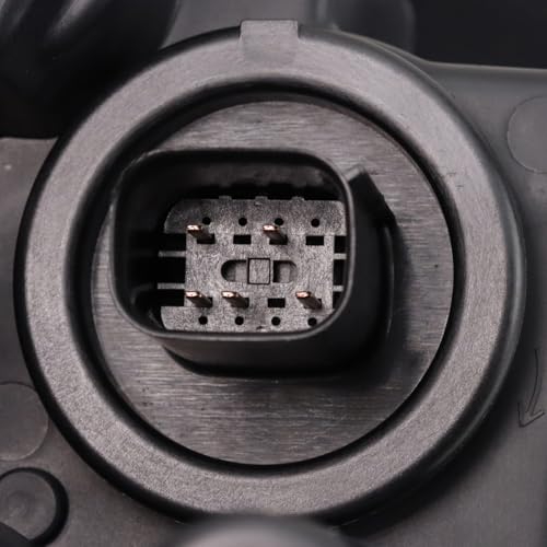 Image of TRQ Driver and Passenger Side Headlight Assembly Set Black Bezel Compatible with 21-24 Dodge Durango Standard Headlights