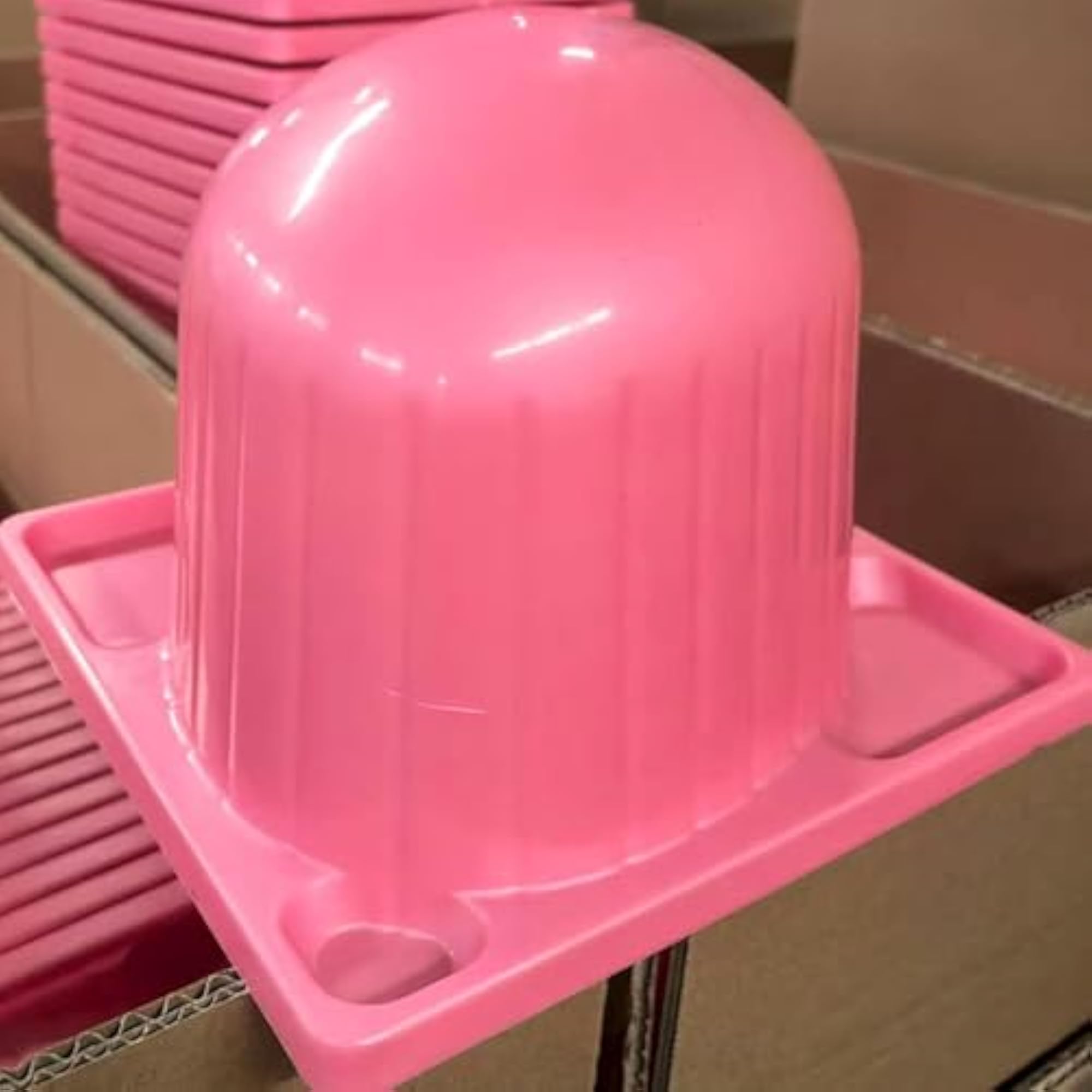 Wig Head Stand with Drainage Slot, Pink