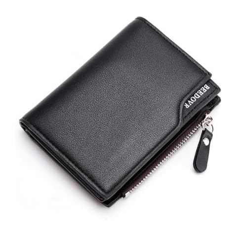 Men's Multifunctional PU Leather Zipper Wallet Cover