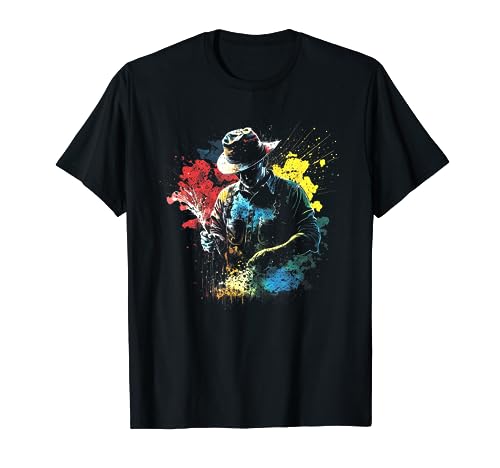 Farmer Farmer Splash Art Agriculture Fieldwork Grain Camiseta
