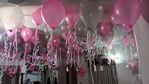 Balloonistics 10 Inch HD Metallic Shiny Balloons for Birthday Decoration, Decoration for Weddings, Engagement, Baby Shower, 1st Birthday, Anniversary, Birthday Party (Pack of 50) (Pink) - Image 6 thumbnail