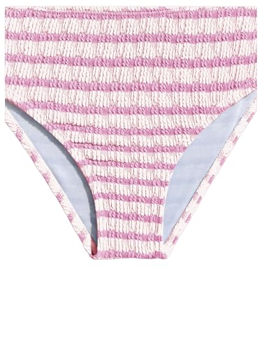Image of RoseSeek Girl's Tie Dye Smocked 2 Piece Swimwear Sets Backless Halter Bikini Cute Brief Bathing Suit
