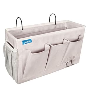 Labitree Nachttisch-Caddy Betttasche Grau mit 6 Taschen