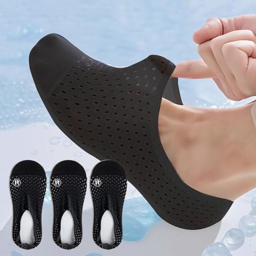 3 Pairs Thin Liner Non Slip No Show Socks For Men Cotton Thin High Elasticity Low Cut Ankle Socks With Non Slip Grips Black2