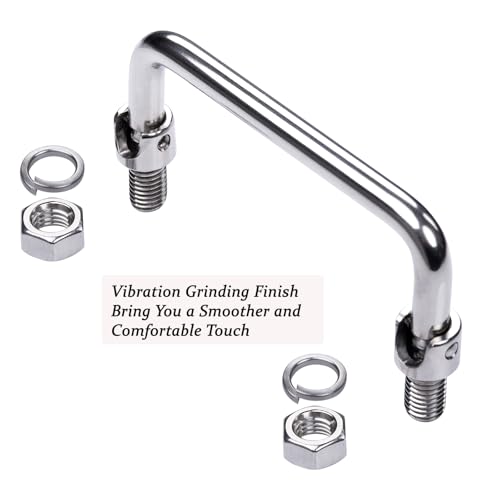 Image of 4Inch SUS304 Stainless Steel Folding Handles for Cabinet /Equipment /Toolbox,Round Rod Foldable Handle,Pack of 2
