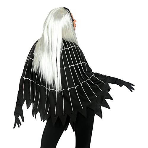 W WIDMANN MILANO Party Fashion - Poncho für Erwachsene, Umhang, Kostüm für Karneval, Mottoparty Halloween