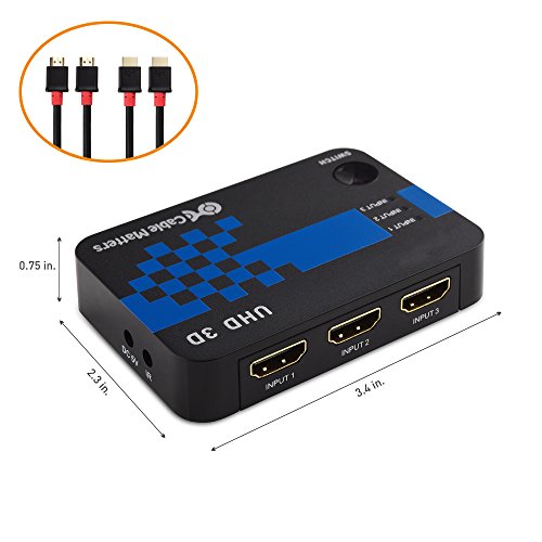 Cable Matters 3 Port 4K Hdmi Switch 4K Resolution Ready #TOP1