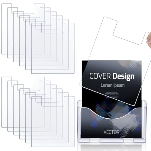 Teenyyou 12 Pack 8'' x 10'' Clear Acrylic Literature Shield for 8.5''x11'' Brochure Magazine Holders Clear Brochure Holders Shield to Keep Papers from Falling Forward for Market Store Shopping Office by Teenyyou - Used condition - US$36.13